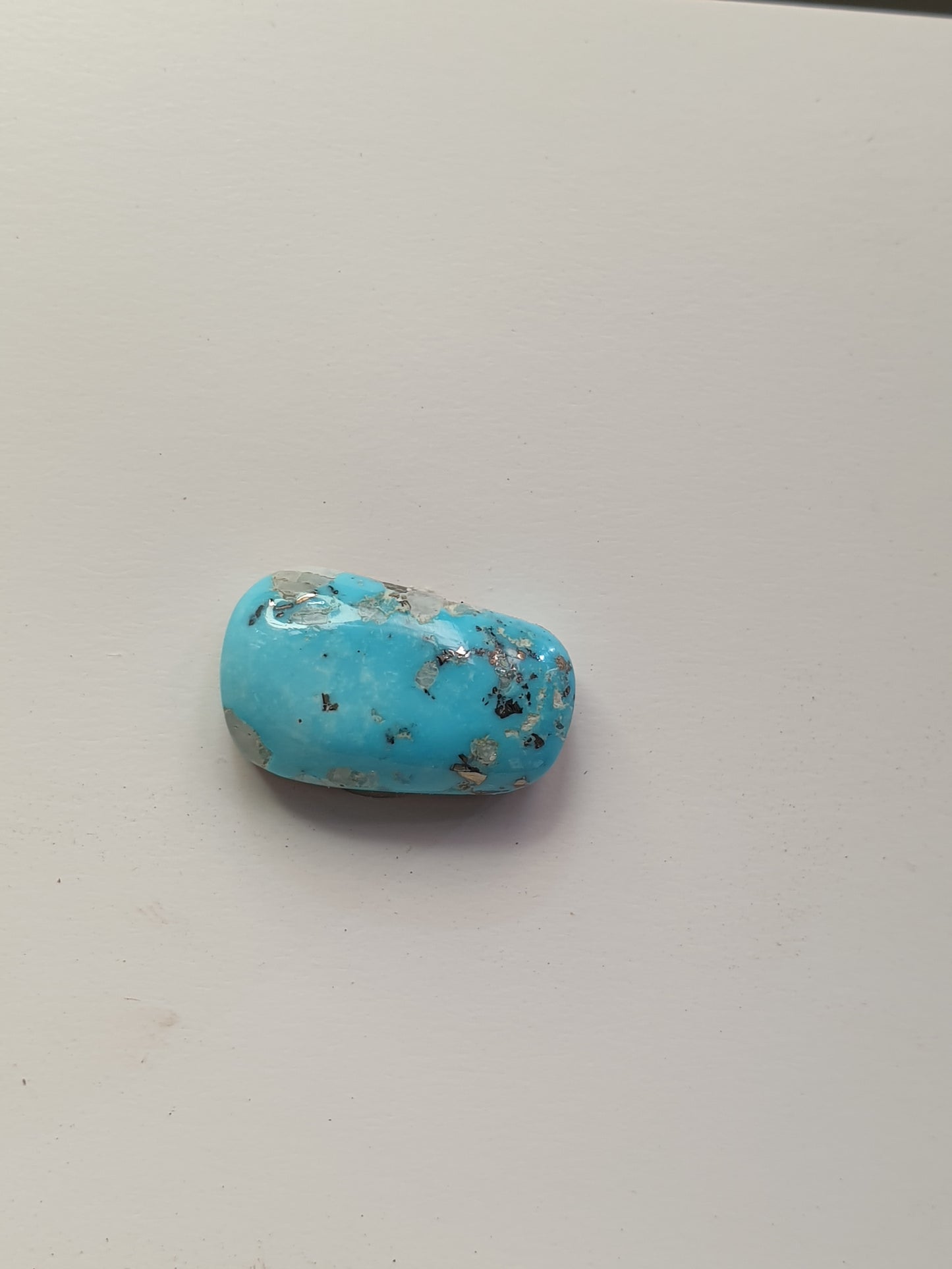 7ct Natural Sleeping beauty turquoise Cabochon (Backed)