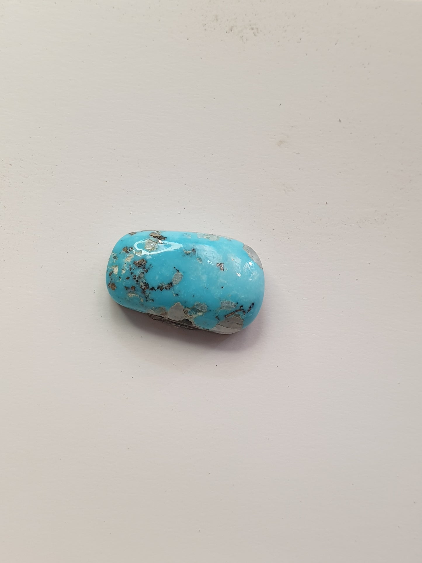 7ct Natural Sleeping beauty turquoise Cabochon (Backed)
