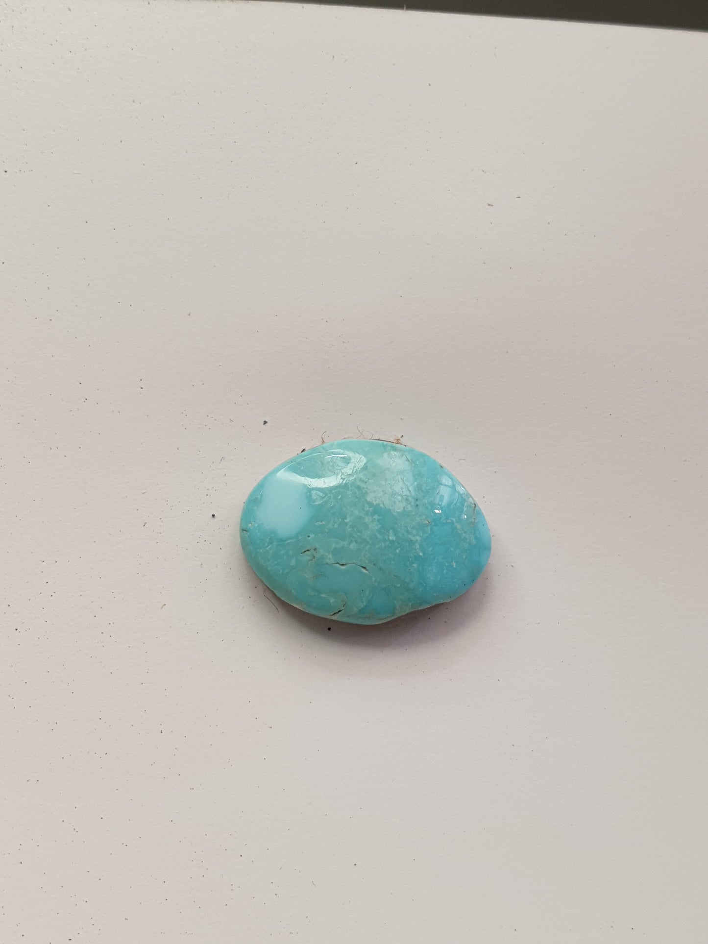 5ct Natural Sleeping beauty turquoise Cabochon (Backed)