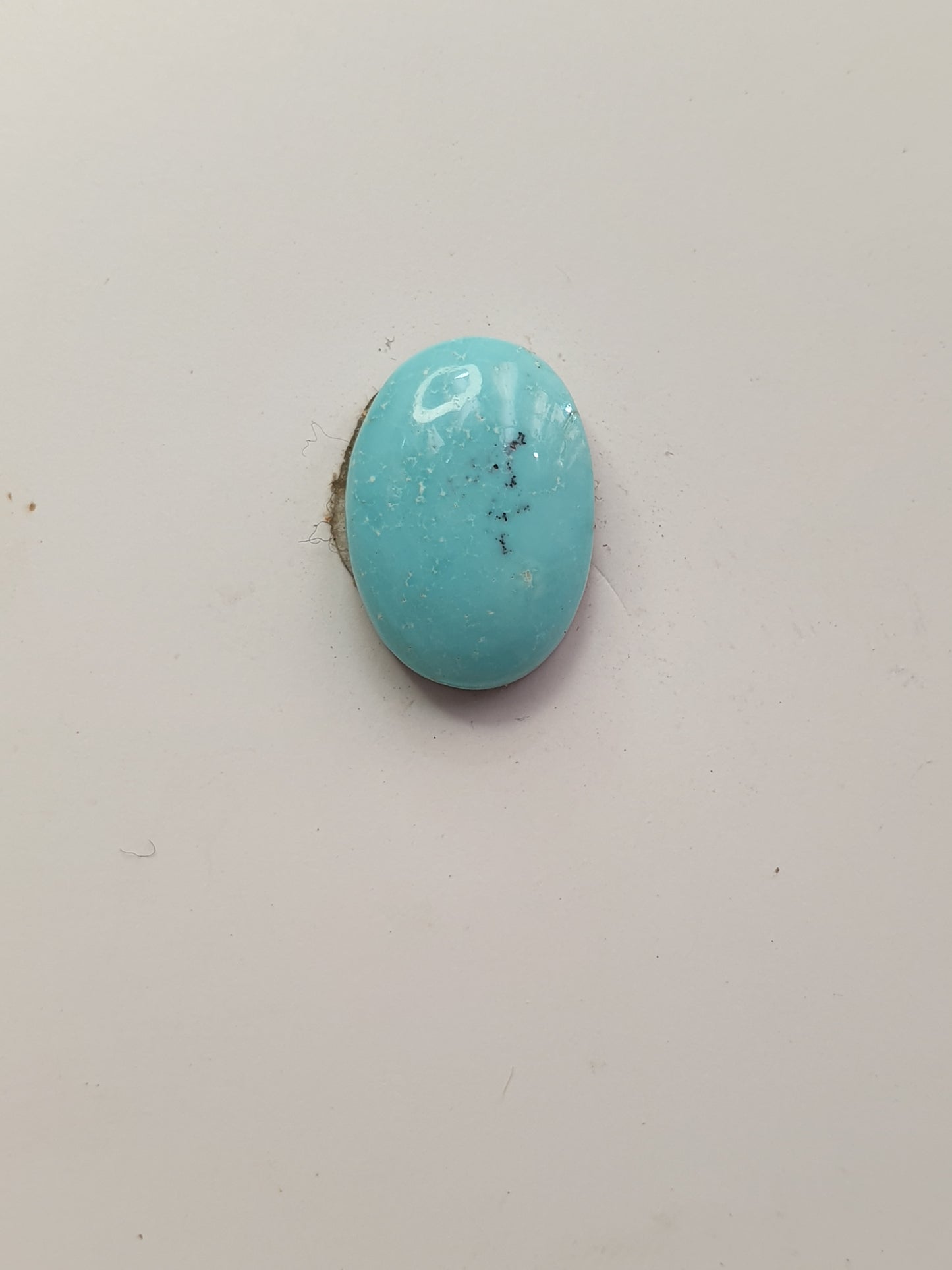 4ct Natural Sleeping beauty turquoise Cabochon (Backed)