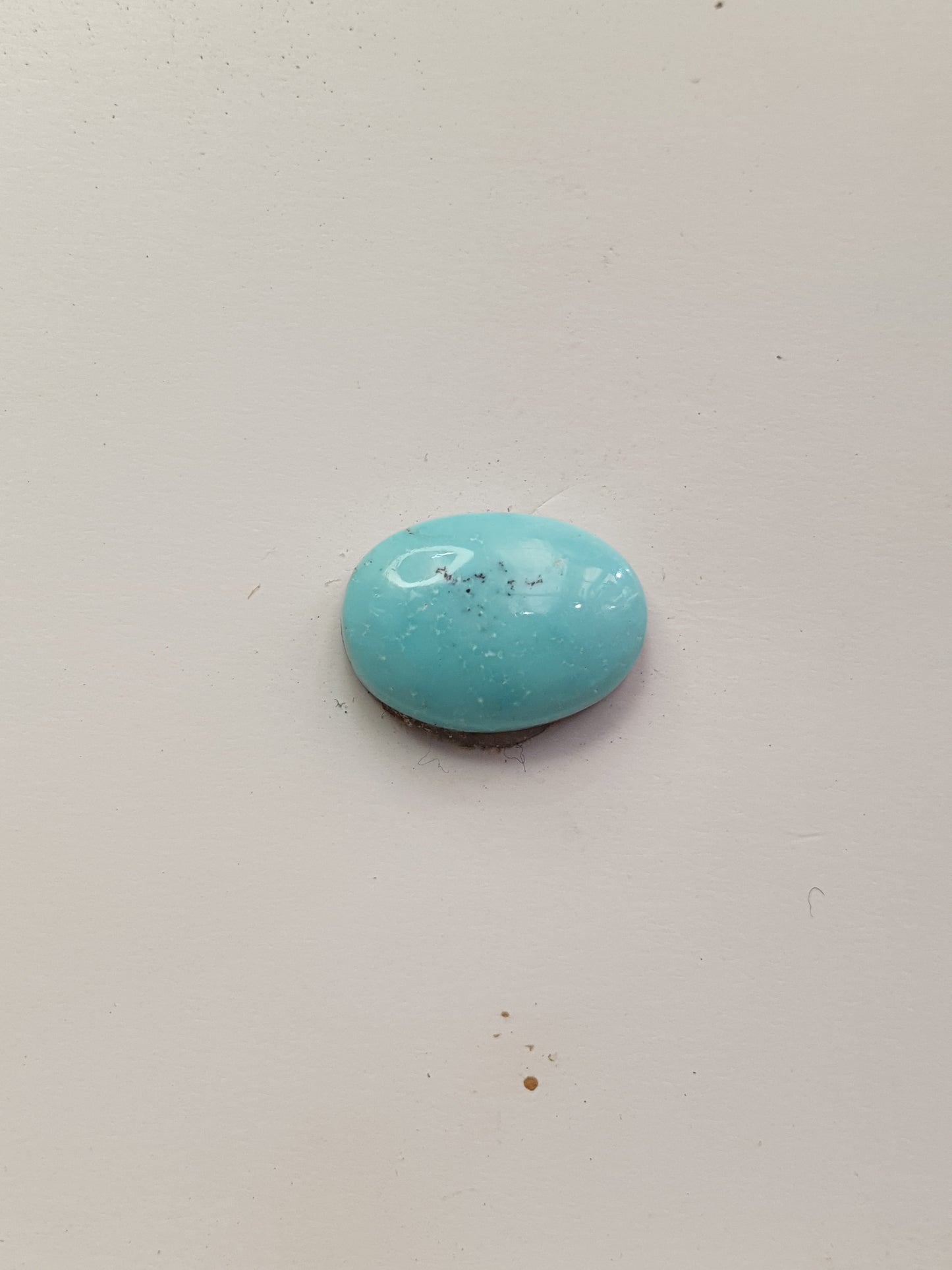4ct Natural Sleeping beauty turquoise Cabochon (Backed)