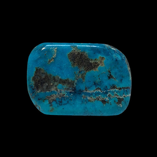 25ct Kingman boulder freeform turquoise cabochon - Brighton Gemstones