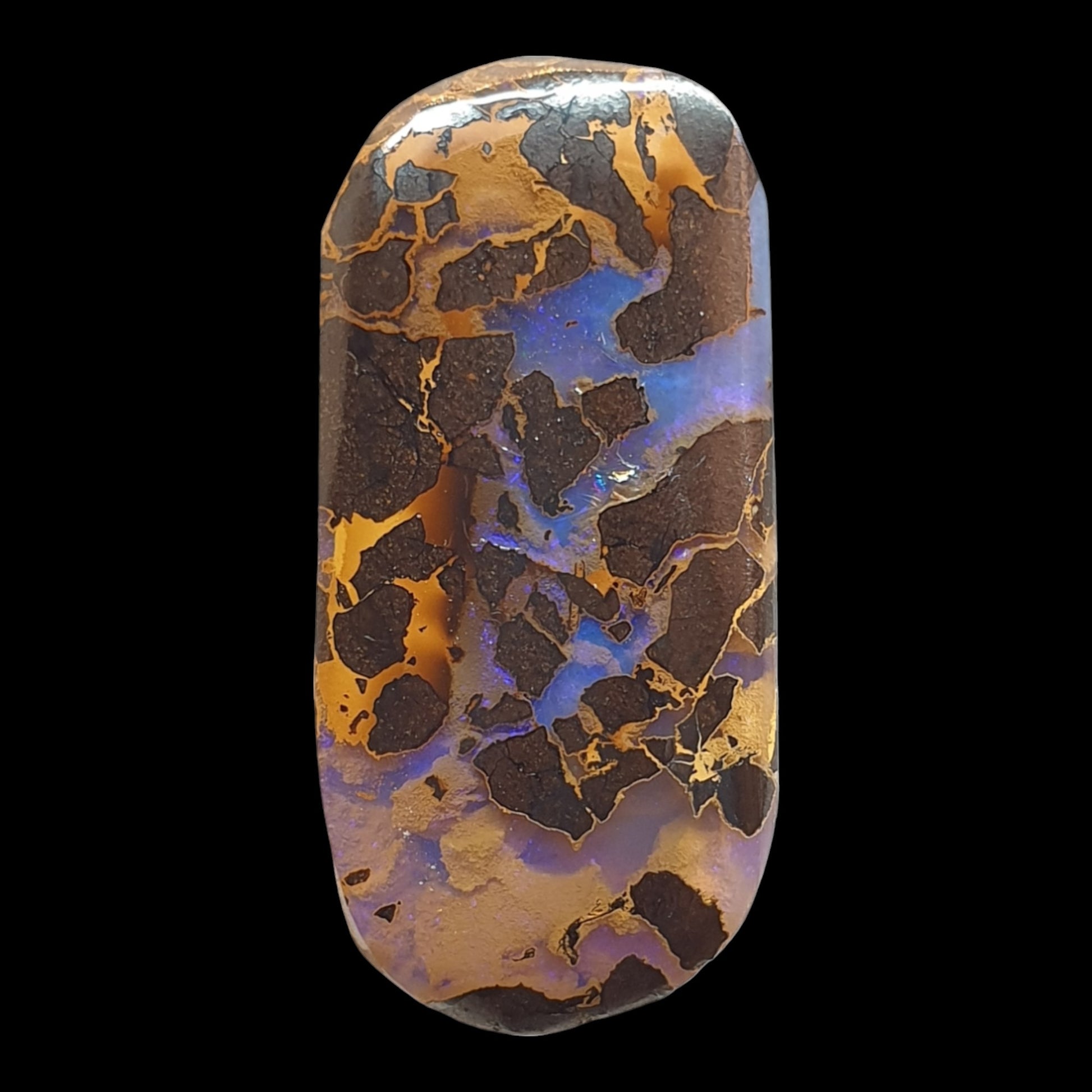 14 ct Australian boulder opal matrix cabochon (Opalton) - Brighton Gemstones