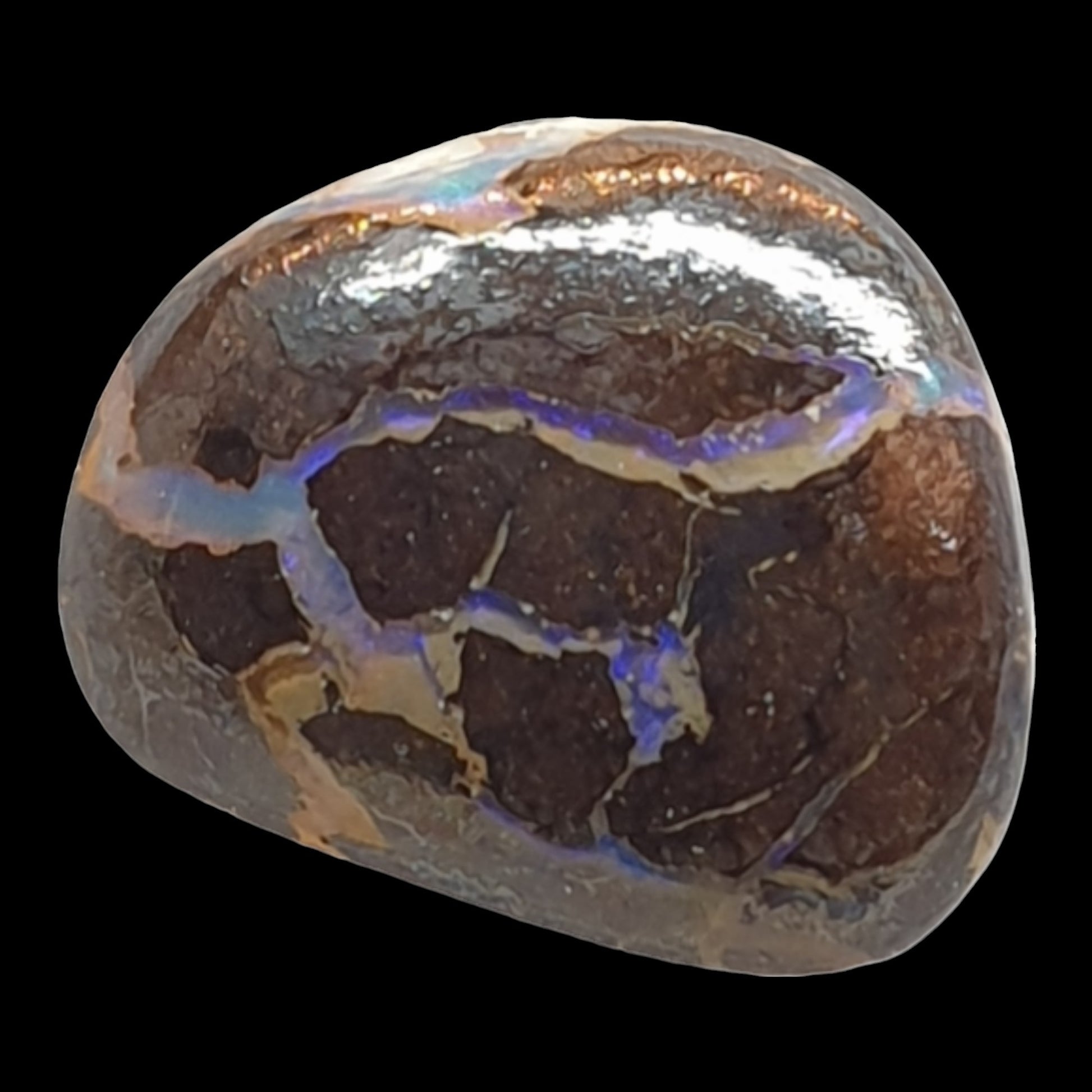 5 ct Australian boulder opal matrix cabochon (Opalton) - Brighton Gemstones