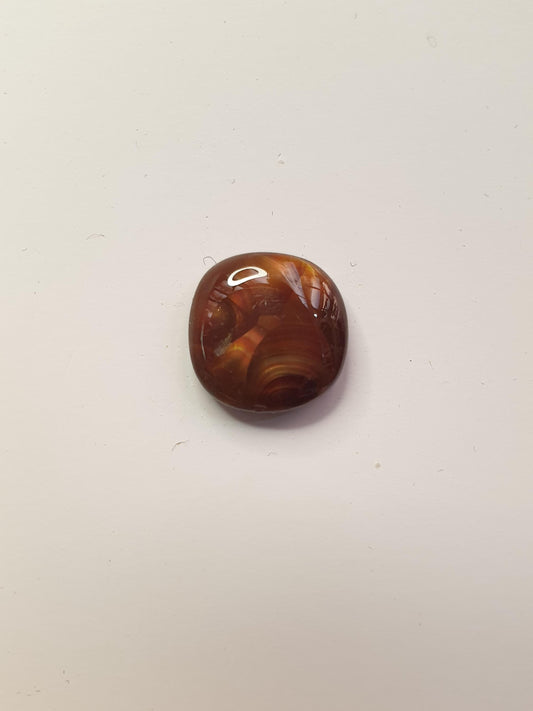 4.6ct Deer Creek fire agate cabochon