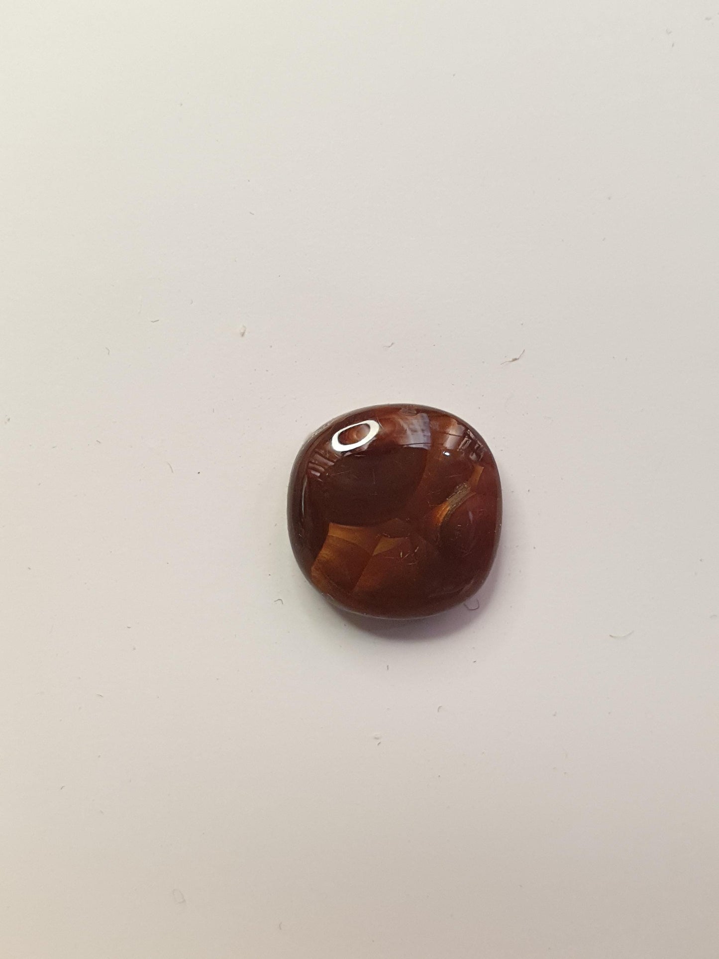 4.6ct Deer Creek fire agate cabochon