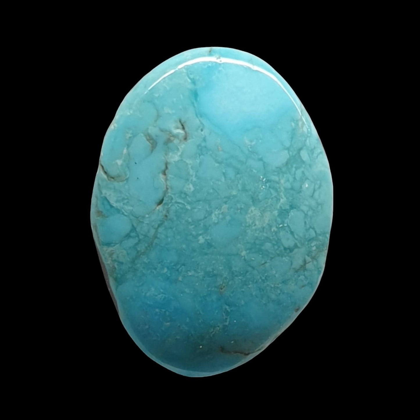 5ct Natural Sleeping beauty turquoise Cabochon (Backed)