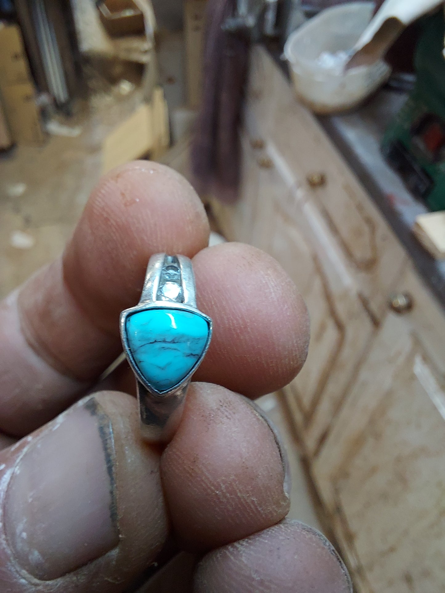 custom cut turquoise commission - Brighton Gemstones